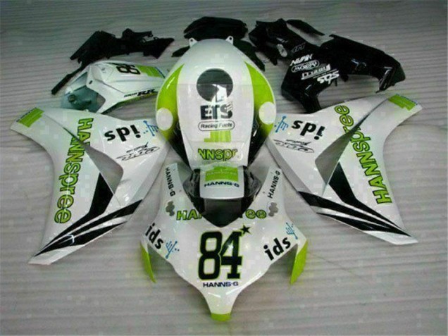 2008-2011 Weiß Grün Hannspree 84 Honda CBR1000RR Motorrad Verkleidung 2008-2011 Weiß Grün Hannspree 84 Honda CBR1000RR Motorrad Verkleidung