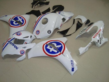 2008-2011 Weiß Repsol Honda CBR1000RR Motorrad Verkleidung
