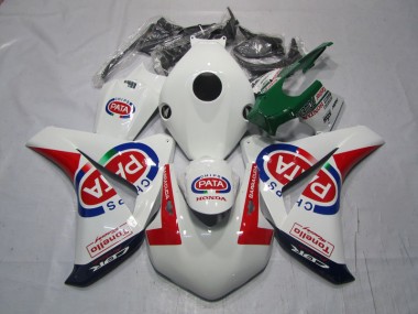 2008-2011 Weiß Rot PATA Honda CBR1000RR Motorrad Verkleidung
