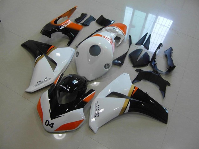 2008-2011 Weiß Und Schwarz Und Orange Rennen Honda CBR1000RR Motorrad Verkleidung 2008-2011 Weiß Und Schwarz Und Orange Rennen Honda CBR1000RR Motorrad Verkleidung