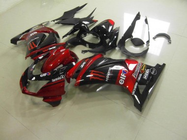 2008-2012 CUndy Rot Monster Kawasaki ZX250R Motorrad Verkleidung