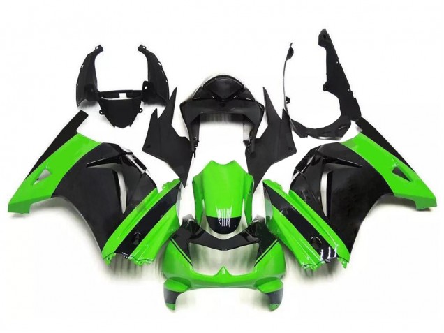 2008-2012 Grün Schwarz Kawasaki EX250 Motorrad Verkleidung
