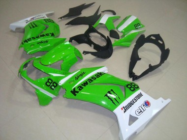 2008-2012 Grün und Weiß Kawasaki ZX250R Motorrad Verkleidung