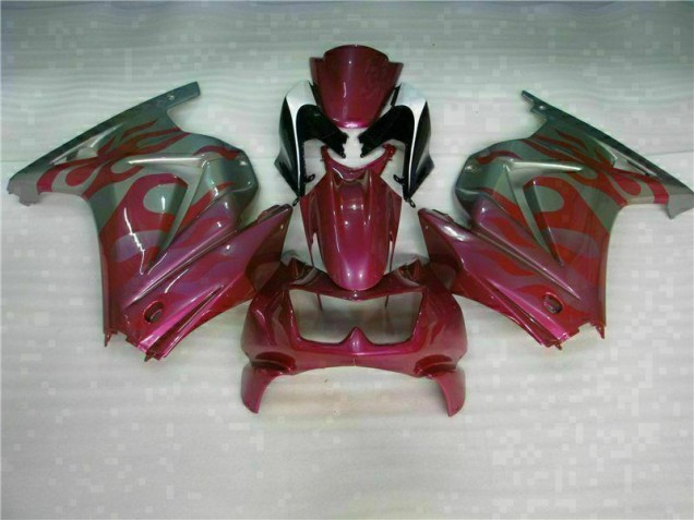 2008-2012 Lila Rot Kawasaki EX250 Motorrad Verkleidung 2008-2012 Lila Rot Kawasaki EX250 Motorrad Verkleidung