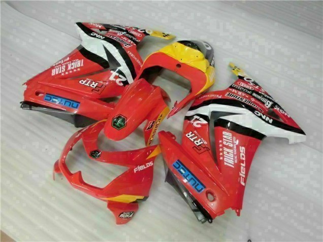 2008-2012 Rot Gelb Kawasaki EX250 Motorrad Verkleidung 2008-2012 Rot Gelb Kawasaki EX250 Motorrad Verkleidung