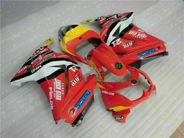 2008-2012 Rot Gelb Kawasaki EX250 Motorrad Verkleidung 2008-2012 Rot Gelb Kawasaki EX250 Motorrad Verkleidung