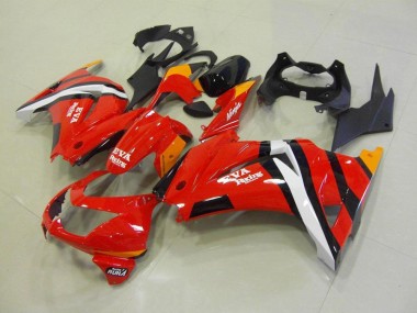 2008-2012 Rot Schwarz Kawasaki ZX250R Motorrad Verkleidungen
