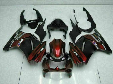 2008-2012 Schwarz Kawasaki EX250 Motorrad Verkleidungen