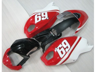 2008-2012 Schwarz Rot Weiß 69 Ducati Monster 696 Motorrad Verkleidung