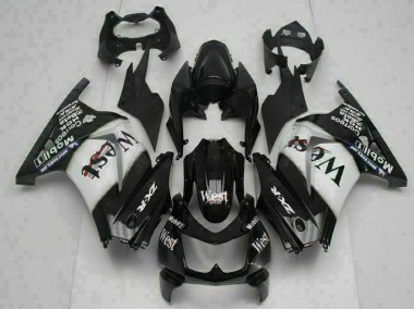 2008-2012 Schwarz West Kawasaki EX250 Motorrad Verkleidung
