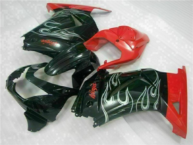 2008-2012 Schwarzer Roter Ninja Kawasaki EX250 Motorrad Verkleidung
