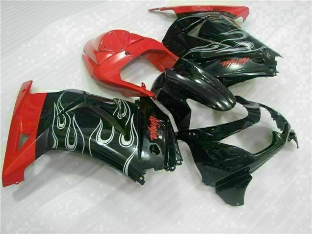 2008-2012 Schwarzer Roter Ninja Kawasaki EX250 Motorrad Verkleidung