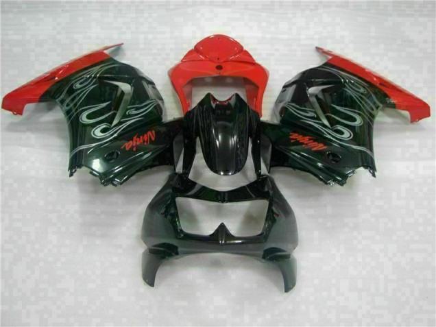 2008-2012 Schwarzer Roter Ninja Kawasaki EX250 Motorrad Verkleidung