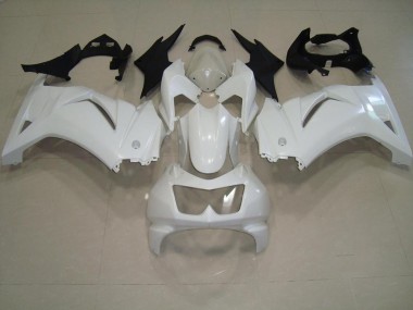 2008-2012 Weiß Kawasaki ZX250R Motorrad Verkleidungen