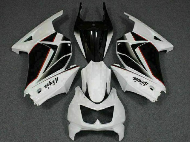 2008-2012 Weiß Schwarz Ninja Kawasaki EX250 Motorrad Verkleidungen