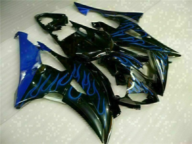 2008-2016 Blau Flamme Schwarz Yamaha YZF R6 Motorrad Verkleidung 2008-2016 Blau Flamme Schwarz Yamaha YZF R6 Motorrad Verkleidung