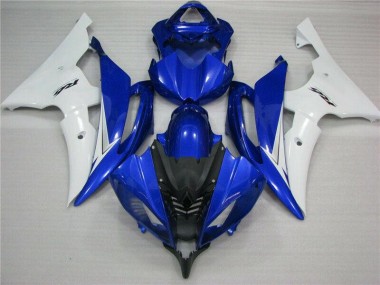 2008-2016 Blau Weiß Schwarz Yamaha YZF R6 Motorrad Verkleidung