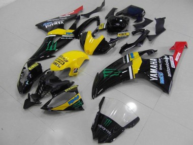 2008-2016 Gelb Monster Yamaha YZF R6 Motorrad Vollverkleidung