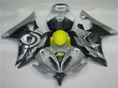 2008-2016 Gelb Schwarz Silber Yamaha YZF R6 Motorrad Verkleidung