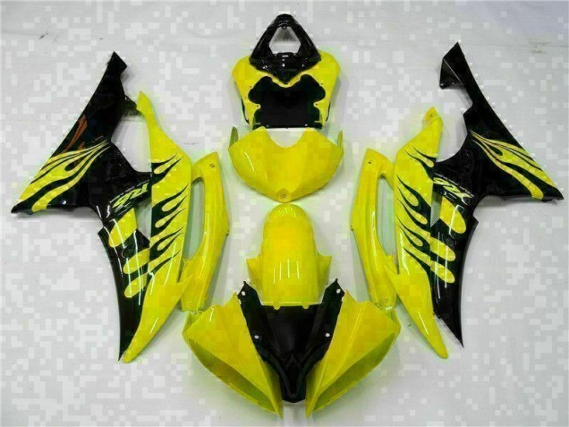2008-2016 Gelb Schwarz Yamaha YZF R6 Motorrad Verkleidung 2008-2016 Gelb Schwarz Yamaha YZF R6 Motorrad Verkleidung