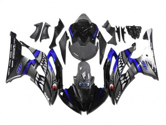 2008-2016 Grau Blau Hai Yamaha YZF R6 Motorrad Verkleidung 2008-2016 Grau Blau Hai Yamaha YZF R6 Motorrad Verkleidung