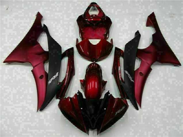 2008-2016 Rot Schwarz Yamaha YZF R6 Motorrad Vollverkleidung 2008-2016 Rot Schwarz Yamaha YZF R6 Motorrad Vollverkleidung