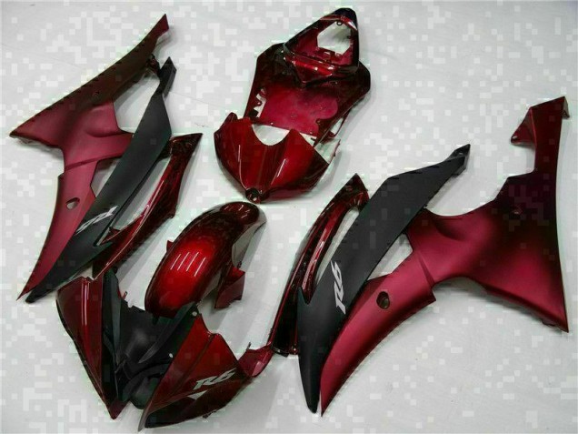 2008-2016 Rot Schwarz Yamaha YZF R6 Motorrad Vollverkleidung 2008-2016 Rot Schwarz Yamaha YZF R6 Motorrad Vollverkleidung