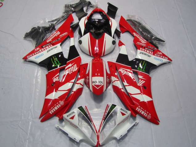 2008-2016 Rot Weiß Rocol Yamaha YZF R6 Motorrad Verkleidung 2008-2016 Rot Weiß Rocol Yamaha YZF R6 Motorrad Verkleidung