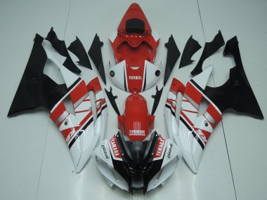 2008-2016 Rot Weiß Schwarz Yamaha YZF R6 Motorrad Vollverkleidung