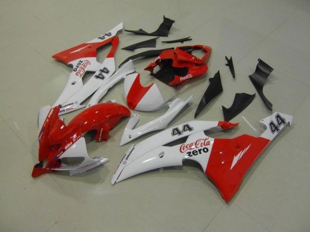 2008-2016 Weiß Rot Coca Cola Zero 44 Yamaha YZF R6 Motorrad Verkleidung 2008-2016 Weiß Rot Coca Cola Zero 44 Yamaha YZF R6 Motorrad Verkleidung