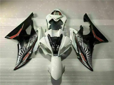 2008-2016 Weiß Schwarz Yamaha YZF R6 Motorrad Vollverkleidung & Plastik