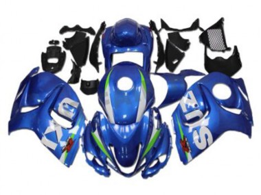 2008-2019 Blau Weiß Suzuki GSXR 1300 Hayabusa Motorrad Verkleidungen