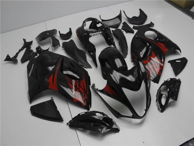 2008-2019 Schwarz Rot Suzuki GSXR 1300 Hayabusa Motorrad Verkleidung Komplett Sets