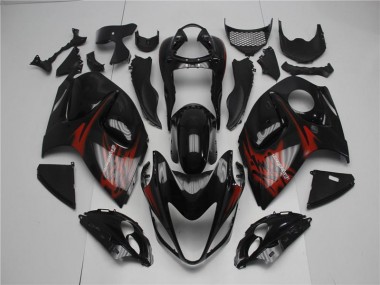 2008-2019 Schwarz Rot Suzuki GSXR 1300 Hayabusa Motorrad Verkleidung Komplett Sets