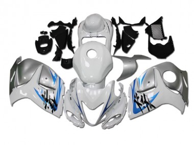 2008-2019 Weiß Blau Suzuki GSXR 1300 Hayabusa Motorrad Verkleidung