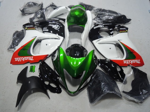 2008-2019 Weiß Grün Makita Suzuki GSXR 1300 Hayabusa Motorrad Verkleidung 2008-2019 Weiß Grün Makita Suzuki GSXR 1300 Hayabusa Motorrad Verkleidung