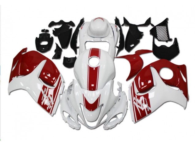 2008-2019 Weiß Rot Suzuki GSXR 1300 Hayabusa Motorrad Verkleidungen 2008-2019 Weiß Rot Suzuki GSXR 1300 Hayabusa Motorrad Verkleidungen