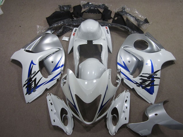 2008-2019 Weiß Silber Blau Suzuki GSXR 1300 Hayabusa Motorrad Verkleidung 2008-2019 Weiß Silber Blau Suzuki GSXR 1300 Hayabusa Motorrad Verkleidung