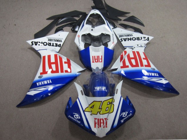 2009-2011 Blau Weiß Fiat 46 Yamaha YZF R1 Motorrad Verkleidung