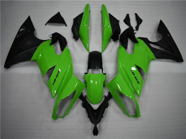 2009-2011 Grün Schwarz Kawasaki EX650 Motorrad Verkleidung