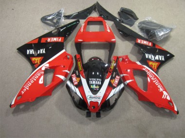 2009-2011 Rot Schwarz Weiß SantUnder Yamaha YZF R1 Motorrad Verkleidung
