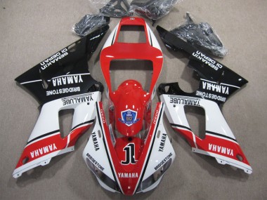 2009-2011 Rot Weiß Schwarz Yamaha YZF R1 Motorrad Verkleidungen