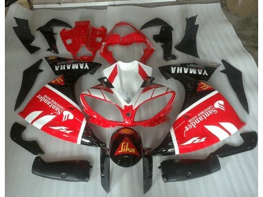 2009-2011 Rot Weiß Und Schwarz Grafik Yamaha YZF R1 Motorrad Verkleidung
