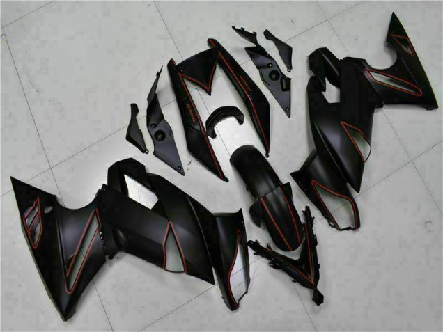 2009-2011 Schwarz Rot Kawasaki EX650 Motorrad Verkleidung 2009-2011 Schwarz Rot Kawasaki EX650 Motorrad Verkleidung