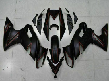 2009-2011 Schwarz Rot Kawasaki EX650 Motorrad Verkleidung