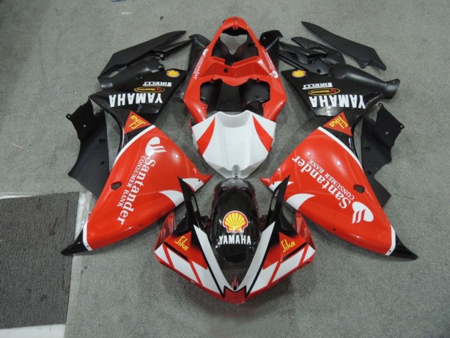 2009-2011 Schwarz weißes SantUnder Rot Yamaha YZF R1 Motorrad Verkleidung 2009-2011 Schwarz weißes SantUnder Rot Yamaha YZF R1 Motorrad Verkleidung