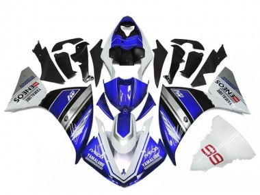 2009-2011 Weiß Blau Silber Yamaha YZF R1 Motorrad Verkleidung