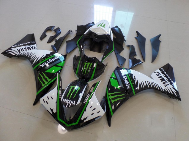 2009-2011 Weiß Grün Big Monster Yamaha YZF R1 Motorrad Verkleidung 2009-2011 Weiß Grün Big Monster Yamaha YZF R1 Motorrad Verkleidung