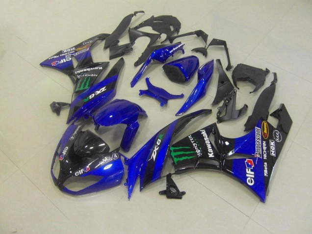 2009-2012 Blau Monster Kawasaki ZX6R Motorrad Verkleidung 2009-2012 Blau Monster Kawasaki ZX6R Motorrad Verkleidung