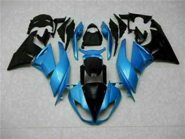 2009-2012 Blau Schwarz Kawasaki ZX6R Motorrad Verkleidung